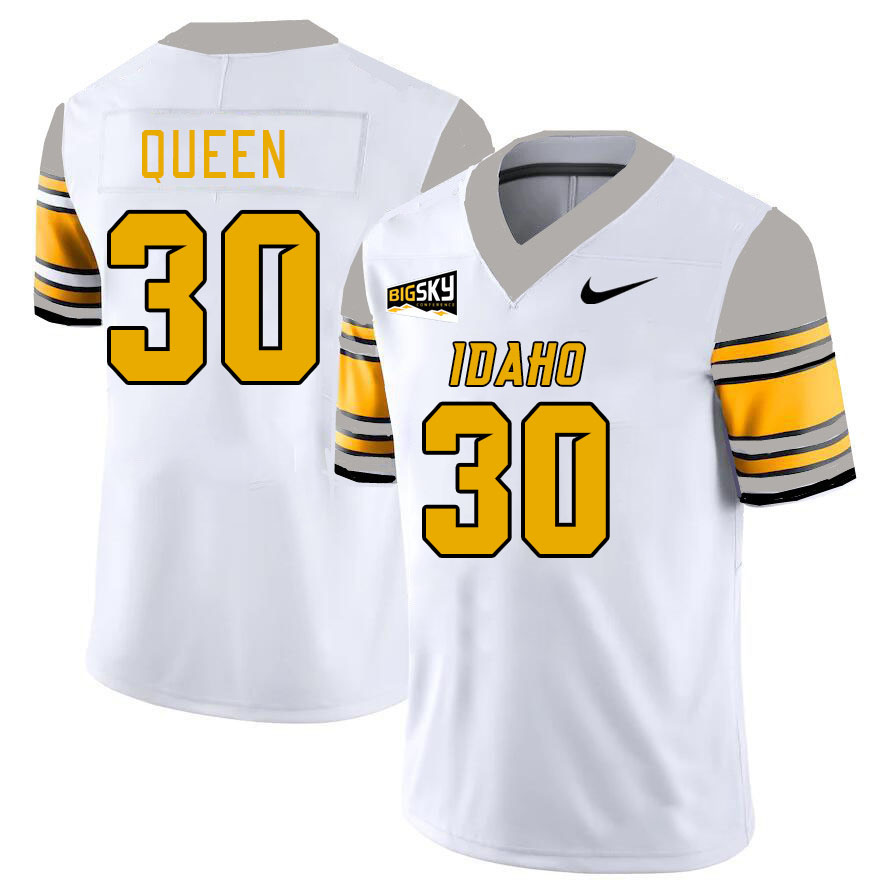 Men-Youth #30 Wayne Queen Idaho Vandals 2023 College Football Jerseys Stitched Sale-White
